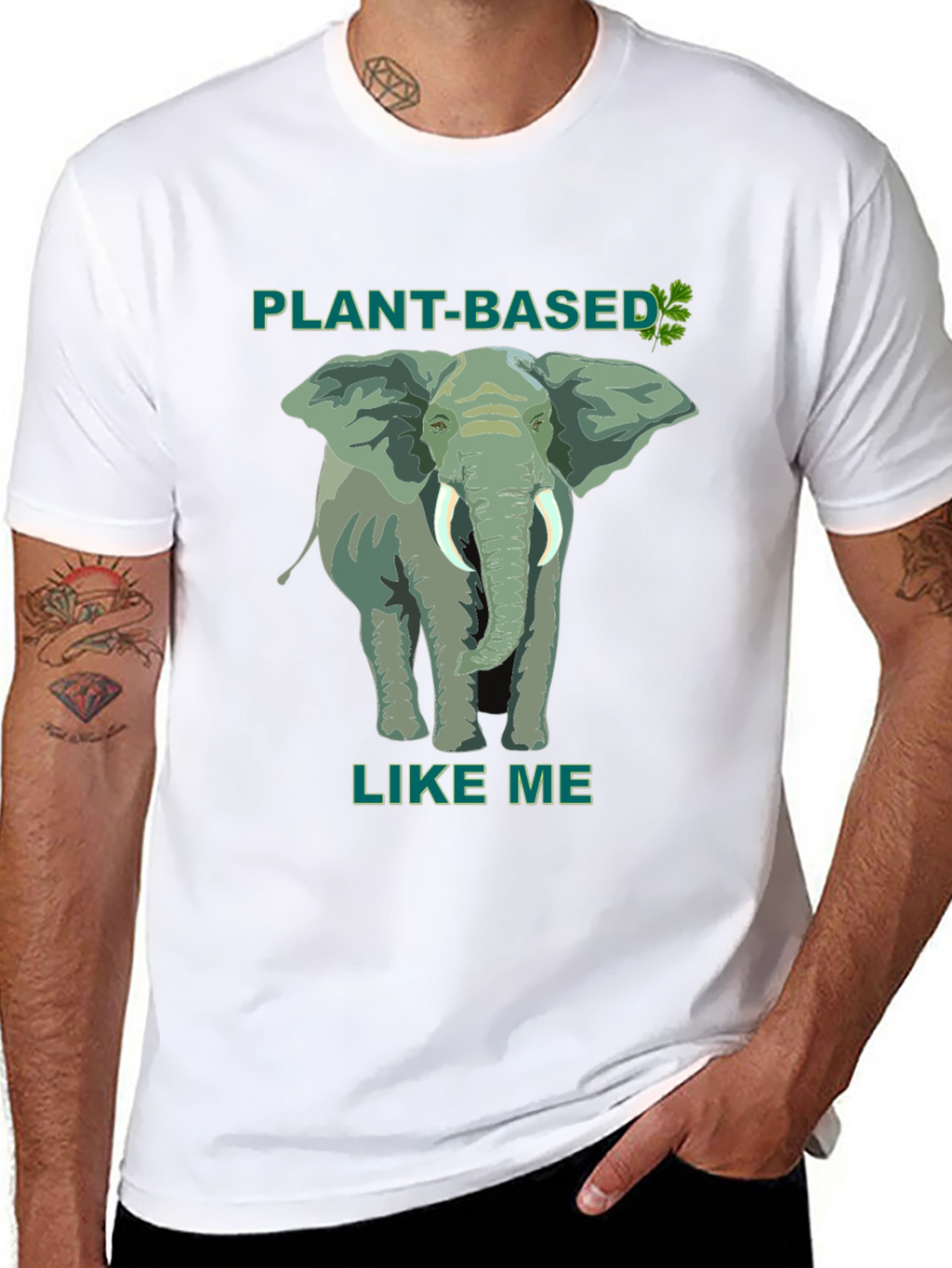 Plant-Based Elephant Graphic Tee