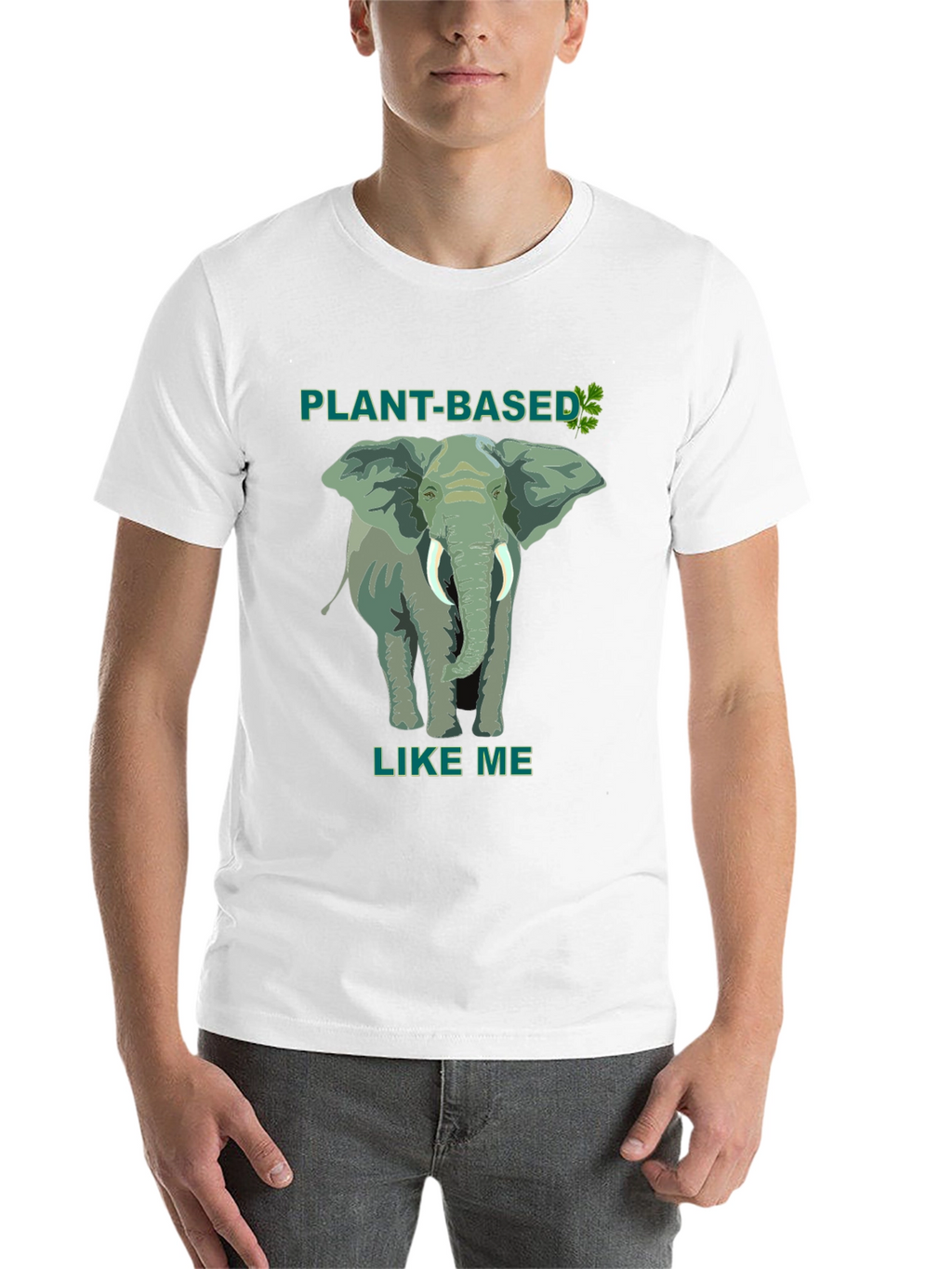 Plant-Based Elephant Graphic Tee