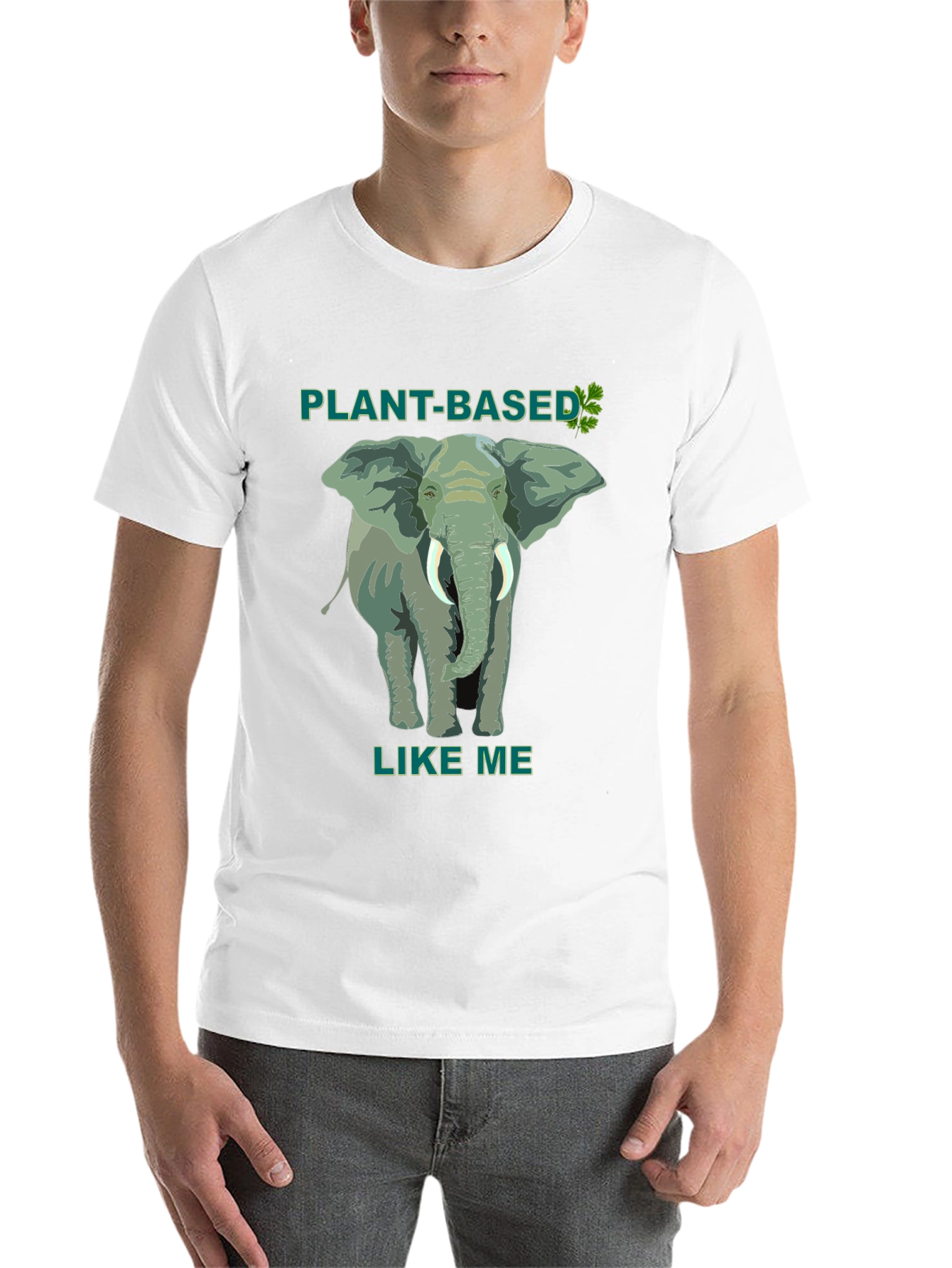 Plant-Based Elephant Graphic Tee