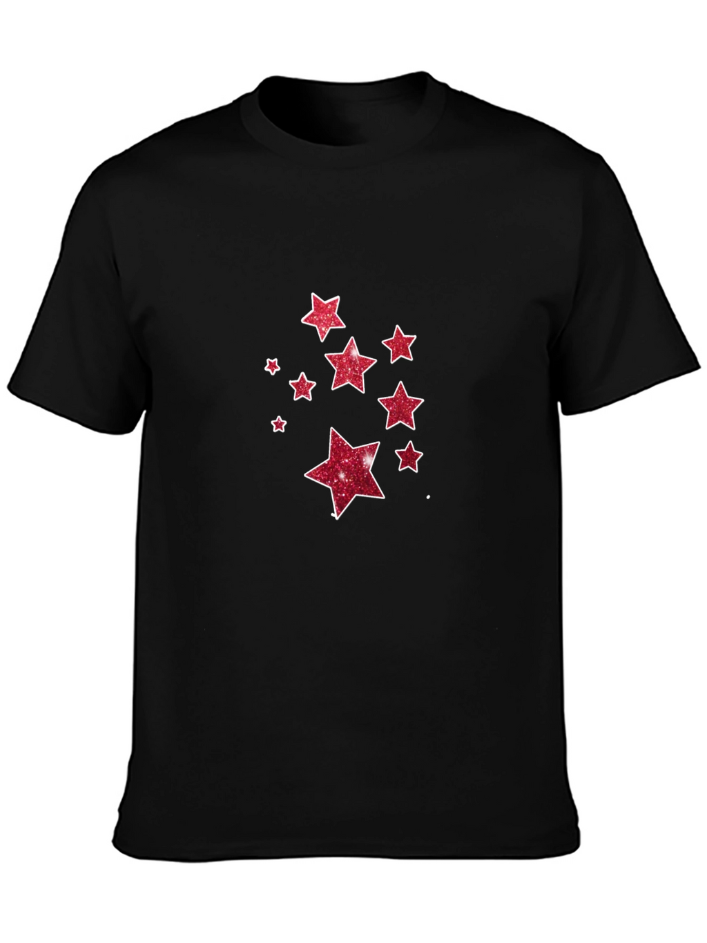 Starry Night Tee - Black Cotton Blend T-Shirt