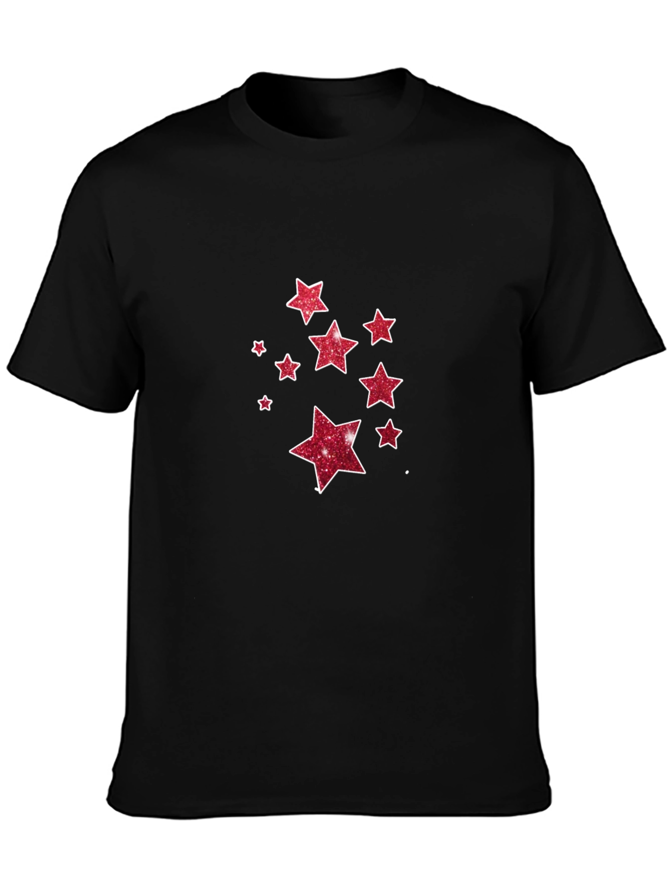 Starry Night Tee - Black Cotton Blend T-Shirt