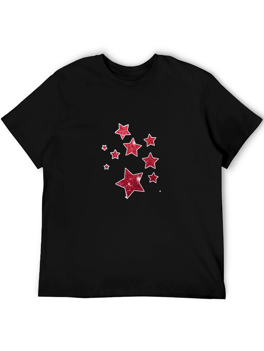 Starry Night Tee - Black Cotton Blend T-Shirt