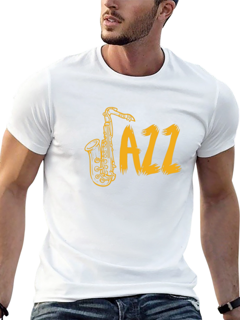 Jazz Saxophone Graphic T-Shirt - Classic Music Tee