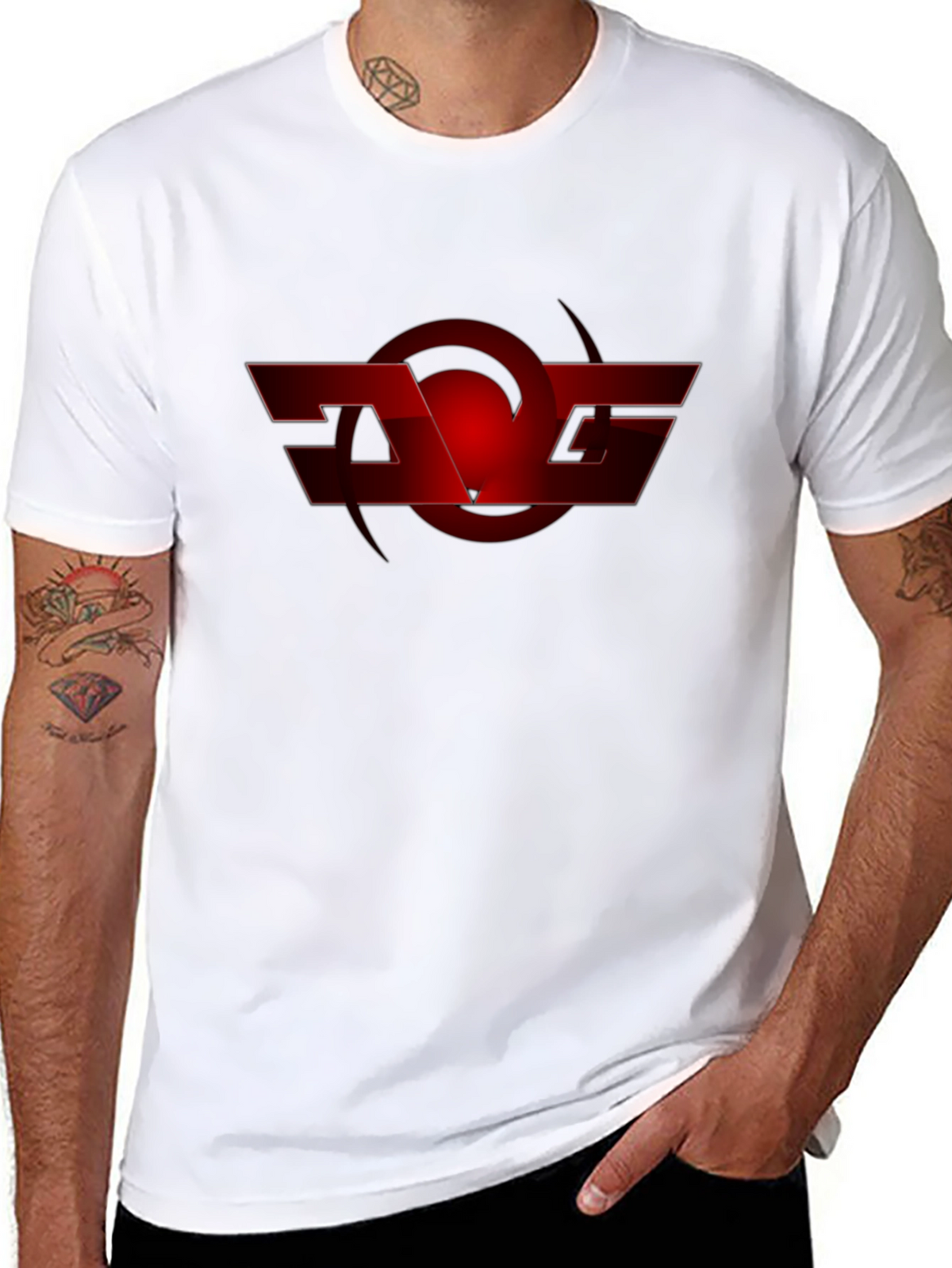Red Graphic Logo Black T-Shirt