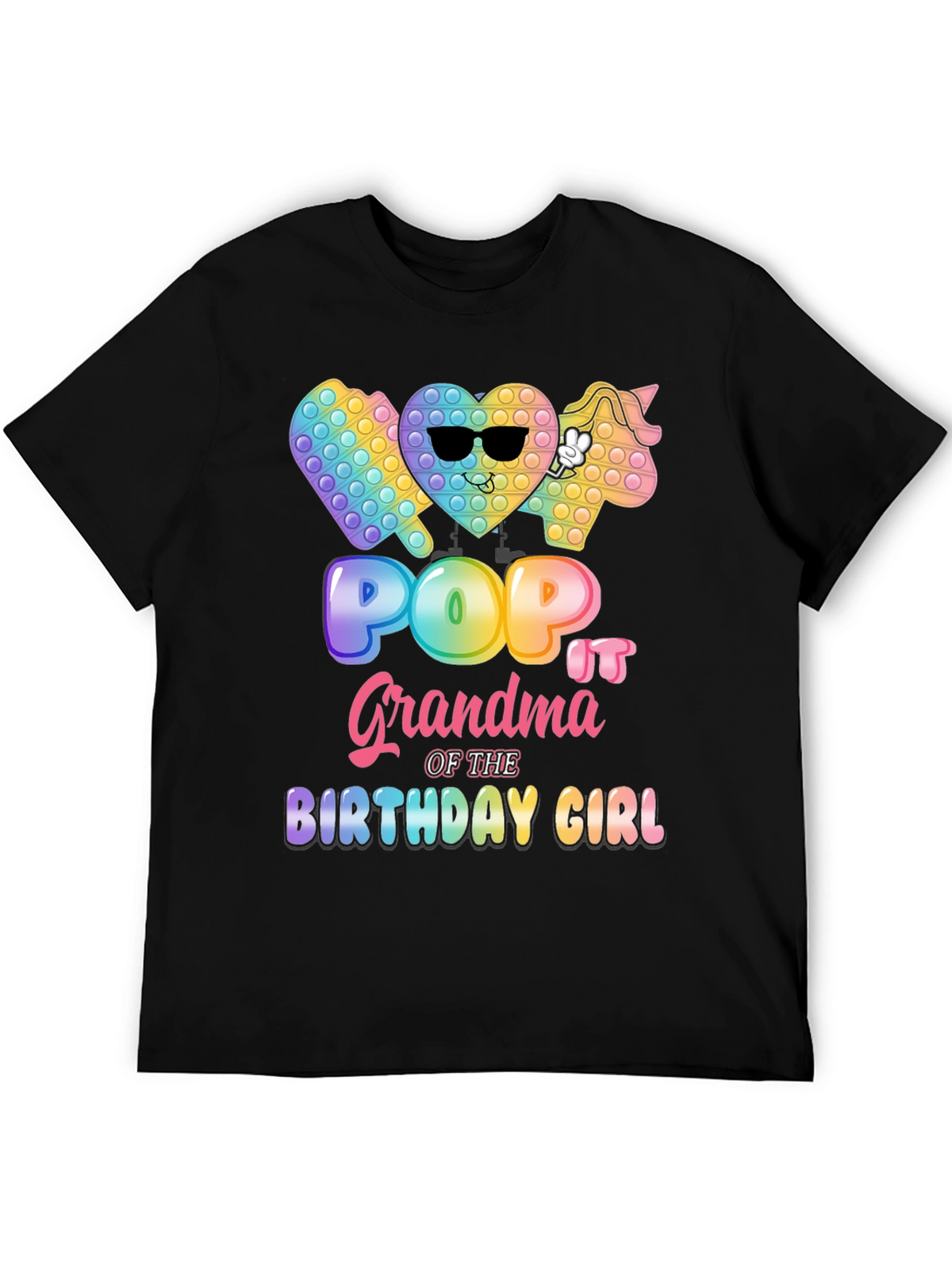 Pop It Grandma Birthday Girl T-Shirt