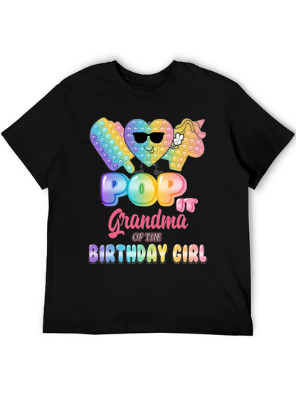 Pop It Grandma Birthday Girl T-Shirt