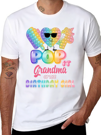 Pop It Grandma Birthday Girl T-Shirt