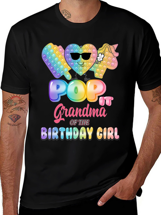 Pop It Grandma Birthday Girl T-Shirt