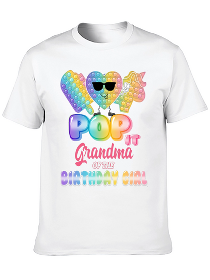 Pop It Grandma Birthday Girl T-Shirt