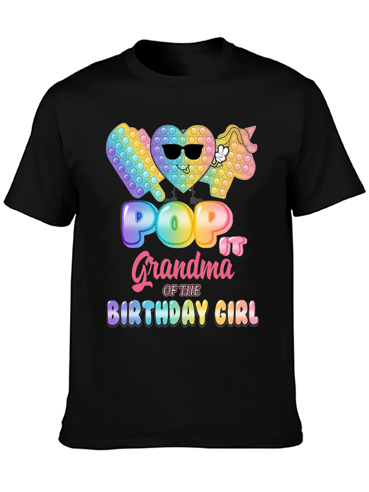 Pop It Grandma Birthday Girl T-Shirt