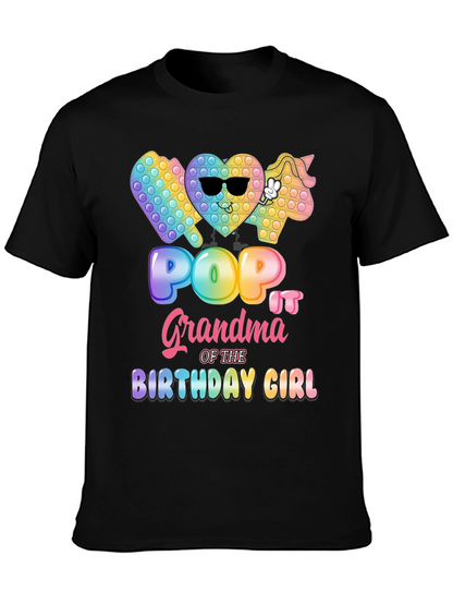 Pop It Grandma Birthday Girl T-Shirt