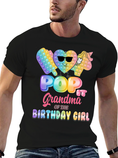 Pop It Grandma Birthday Girl T-Shirt
