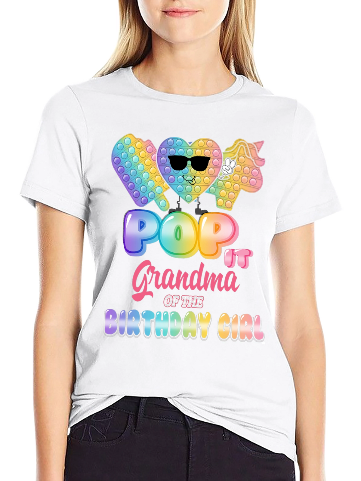 Pop It Grandma Birthday Girl T-Shirt