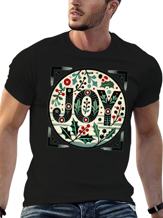 Festive Joy Graphic Tee - Holiday Season Apparel