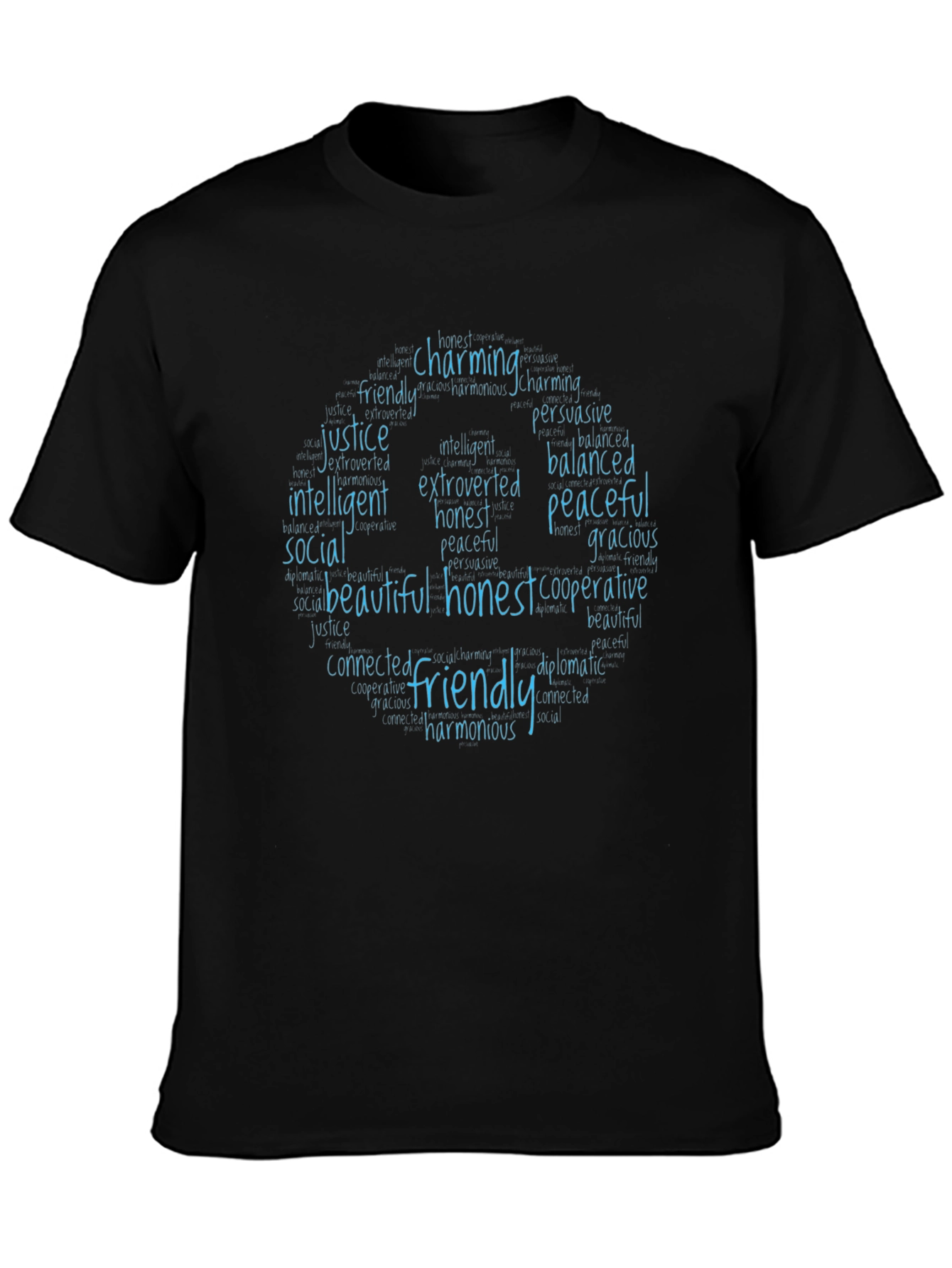 Friendly Qualities T-Shirt - Charming Honest Peaceful