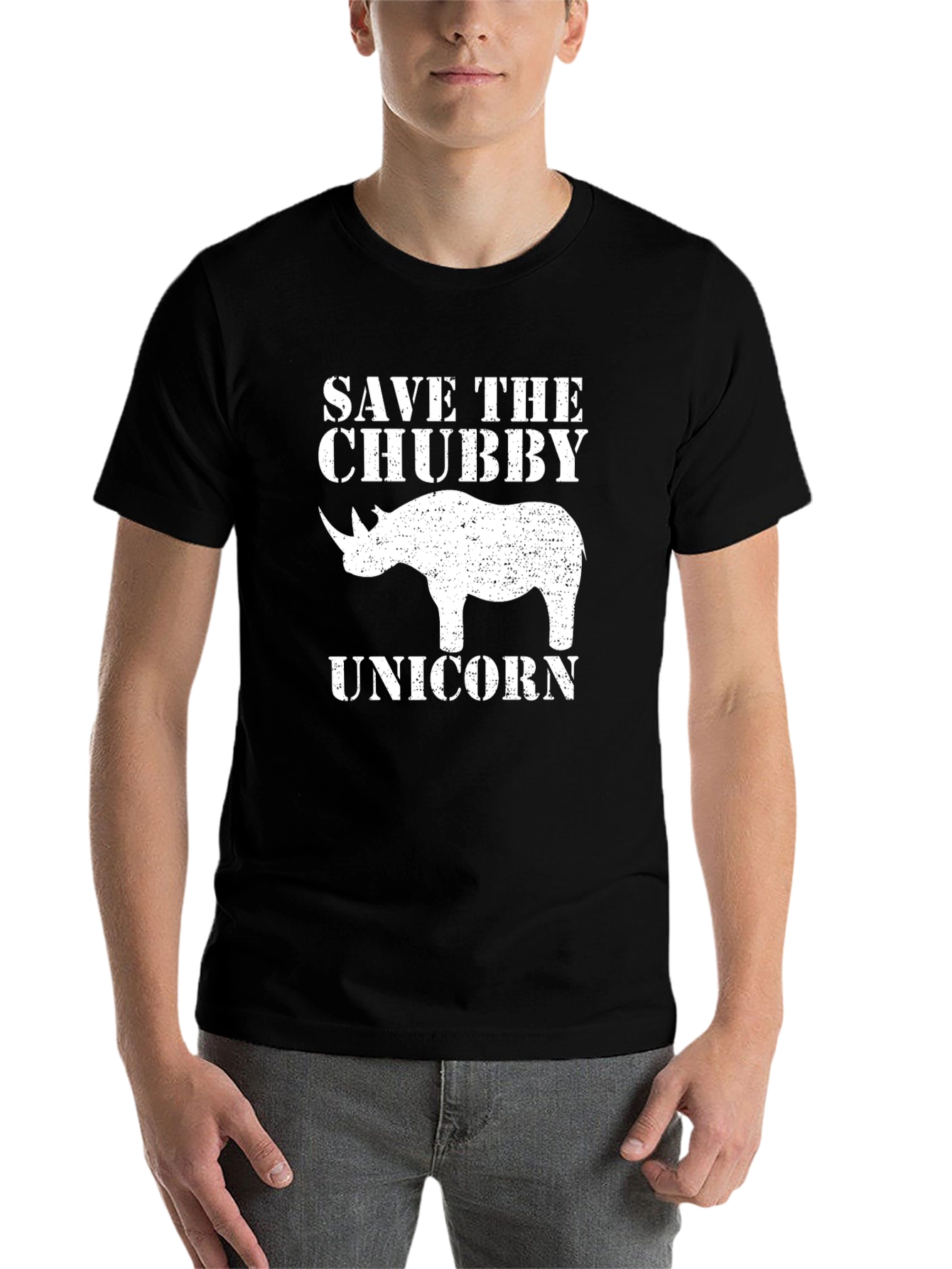 Save the Chubby Unicorn T-Shirt - Funny Rhino Graphic Tee