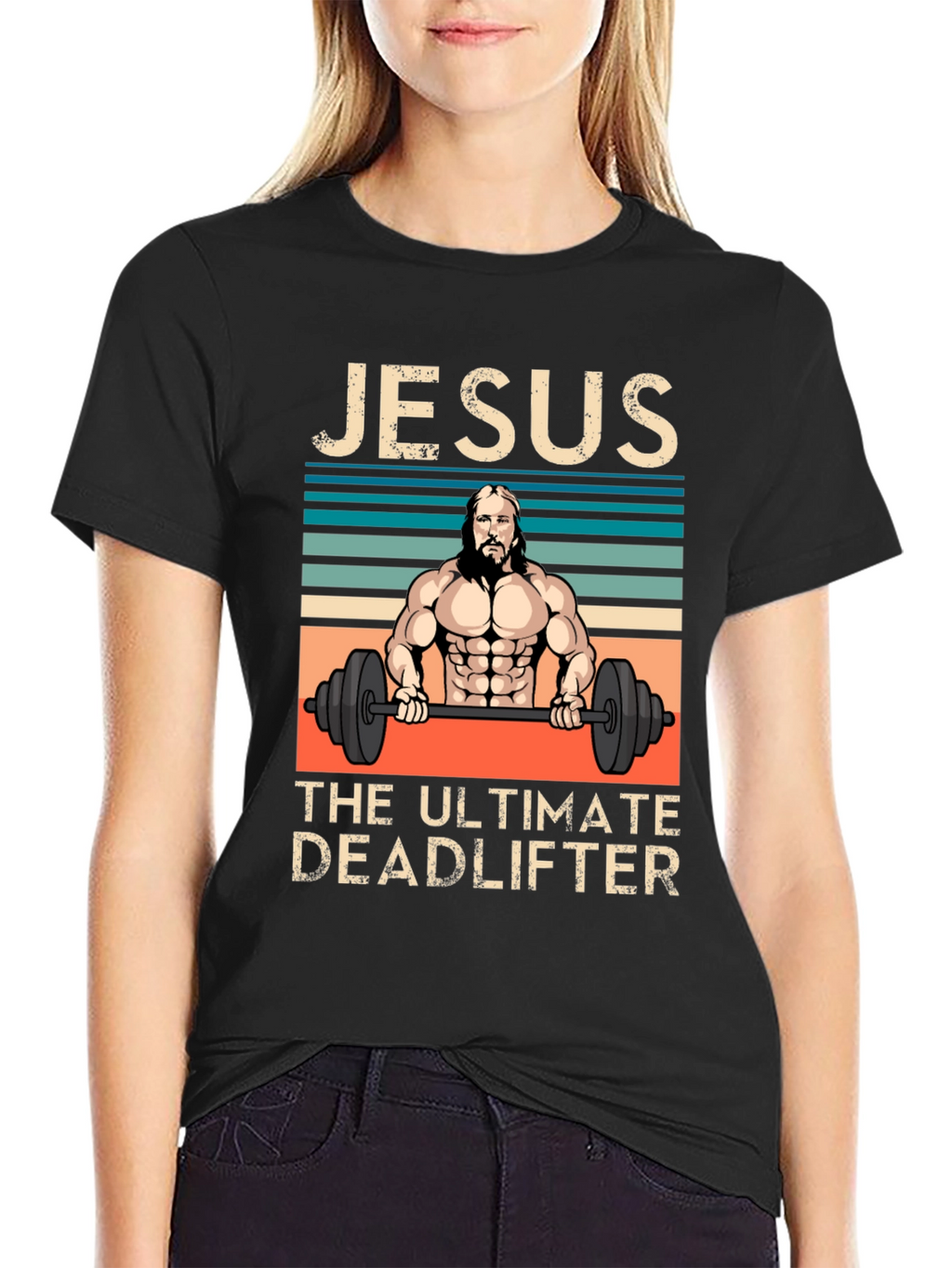 Jesus The Ultimate Deadlifter Graphic T-Shirt