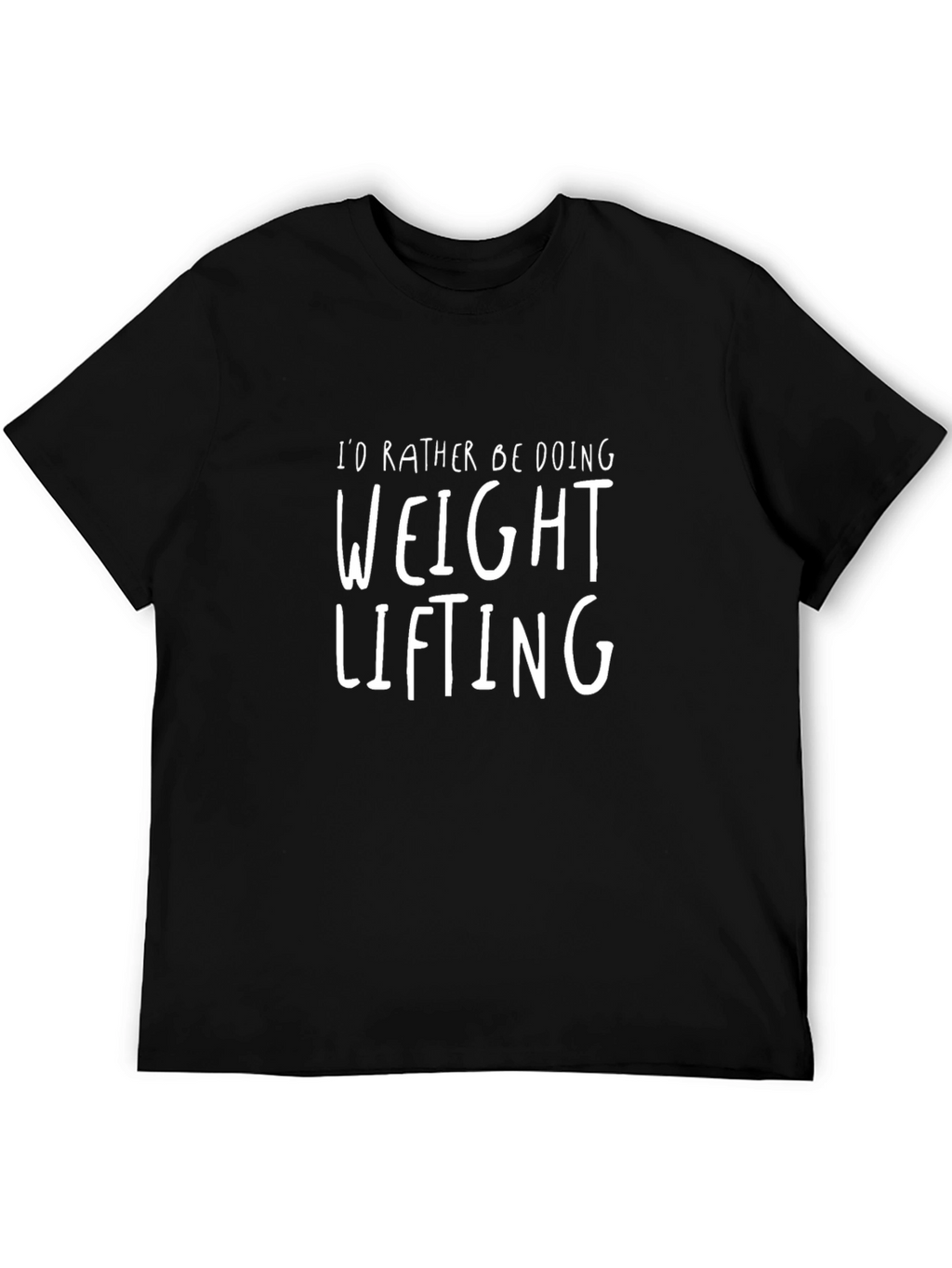 Weight Lifting Graphic Tee - Black Cotton T-Shirt