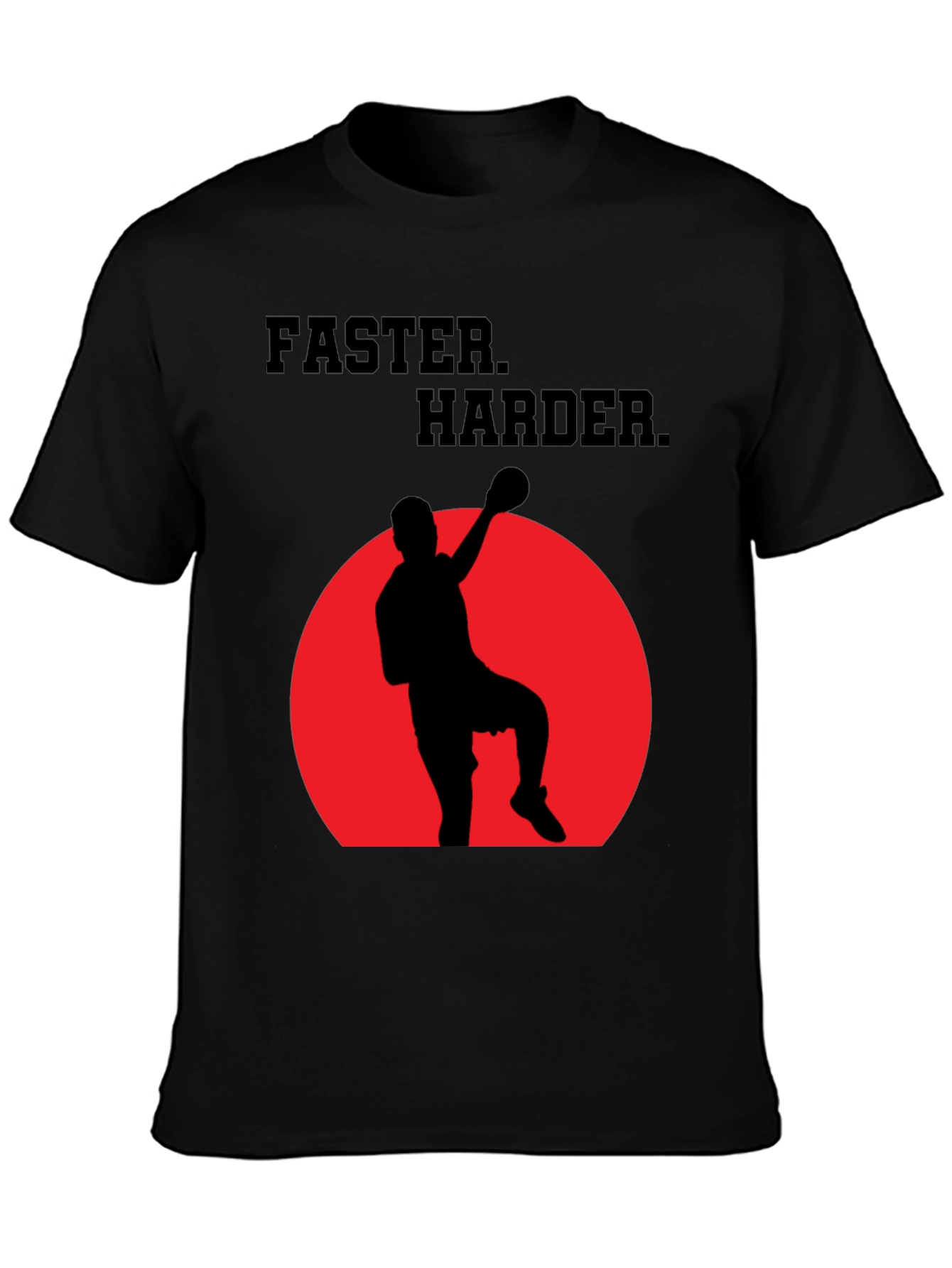 Faster Harder T-Shirt: Sporty Graphic Tee for Men