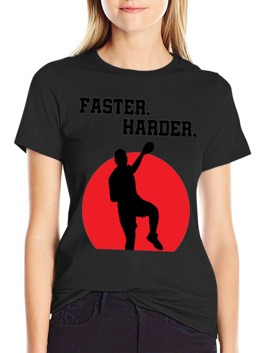 Faster Harder T-Shirt: Sporty Graphic Tee for Men
