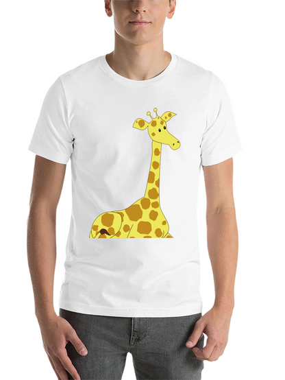 Giraffe Graphic Tee - Black Cotton Shirt