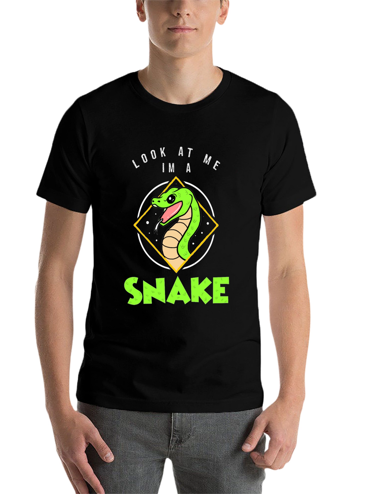 Look At Me Im A Snake Black T-Shirt