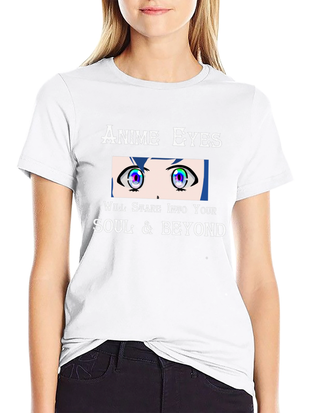 Anime Eyes Stare T-Shirt - Unique Graphic Tee