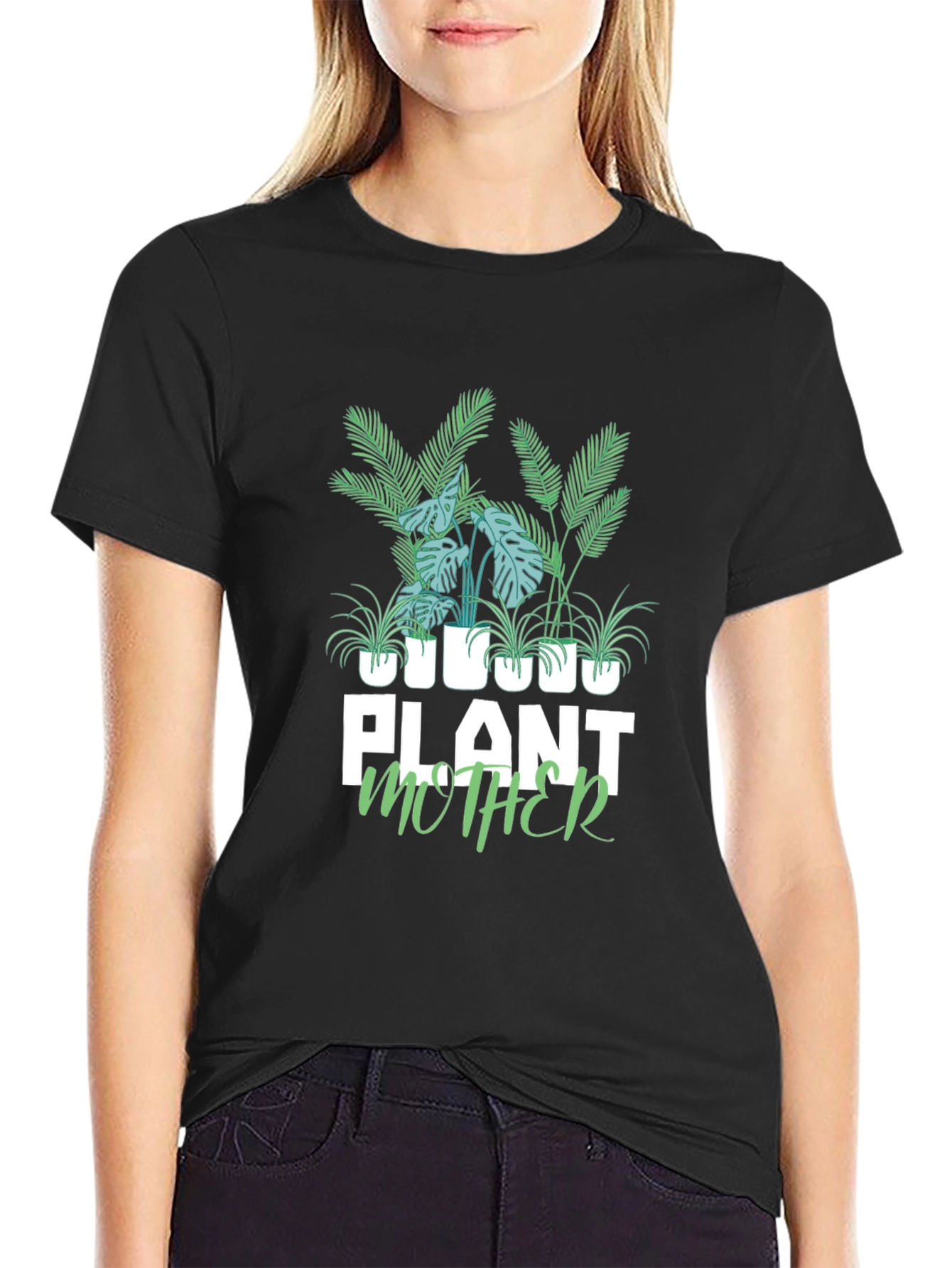 Plant Mother Graphic Tee - Black Cotton T-Shirt