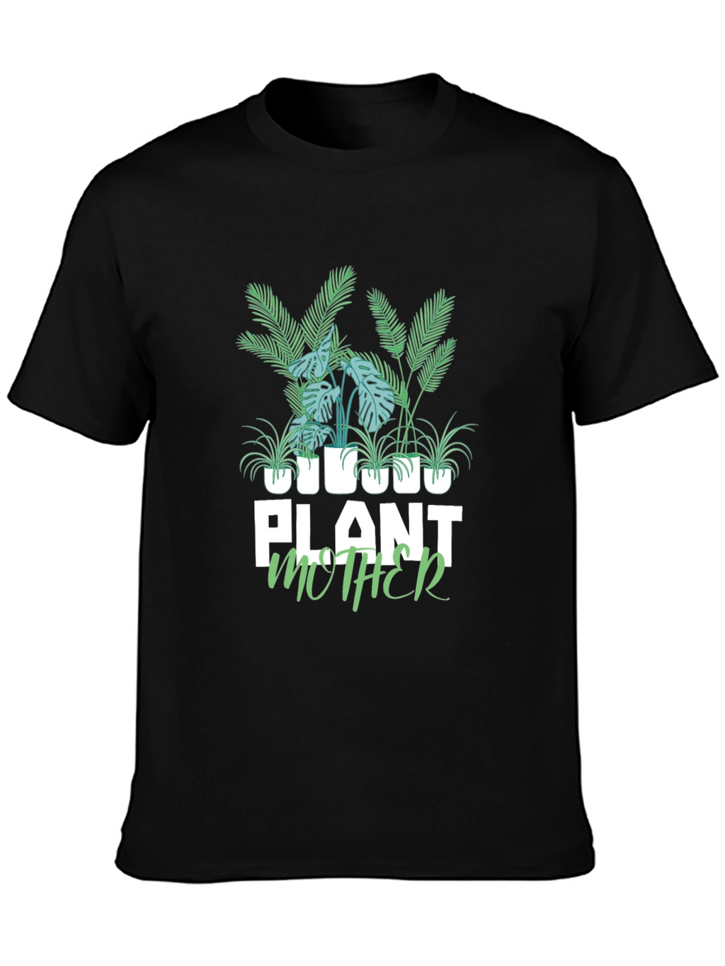 Plant Mother Graphic Tee - Black Cotton T-Shirt