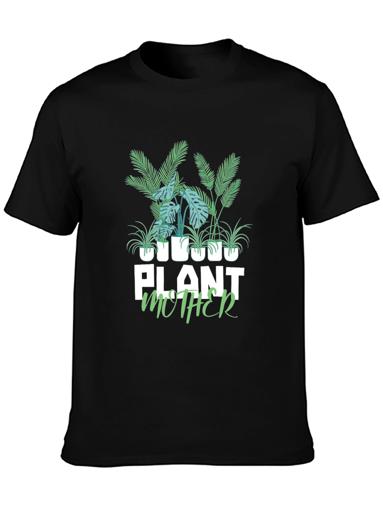 Plant Mother Graphic Tee - Black Cotton T-Shirt