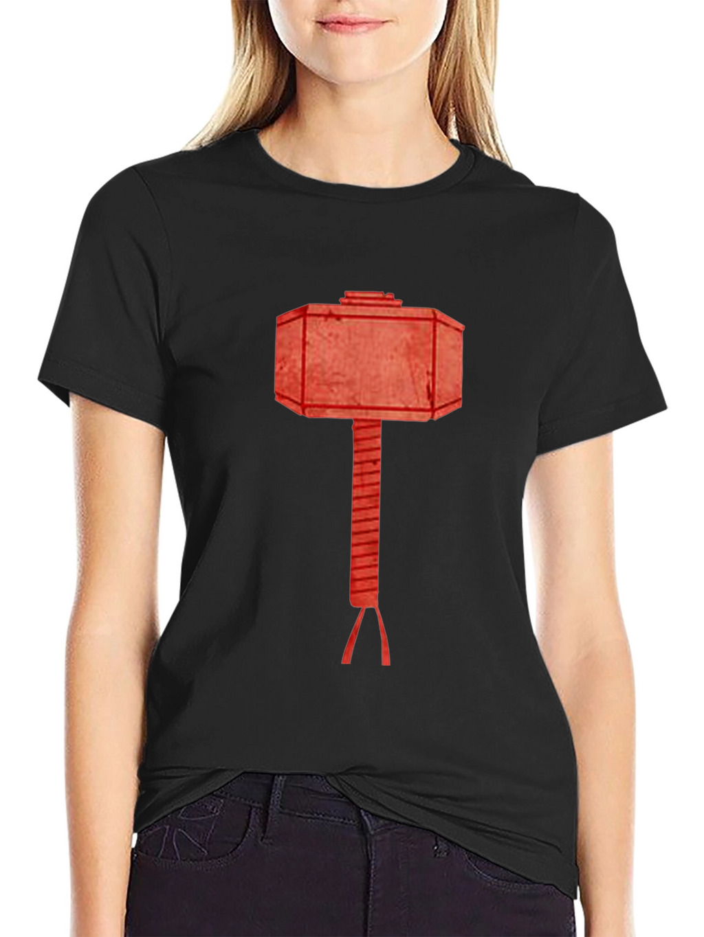 Hammer Graphic Tee - Black Cotton T-Shirt
