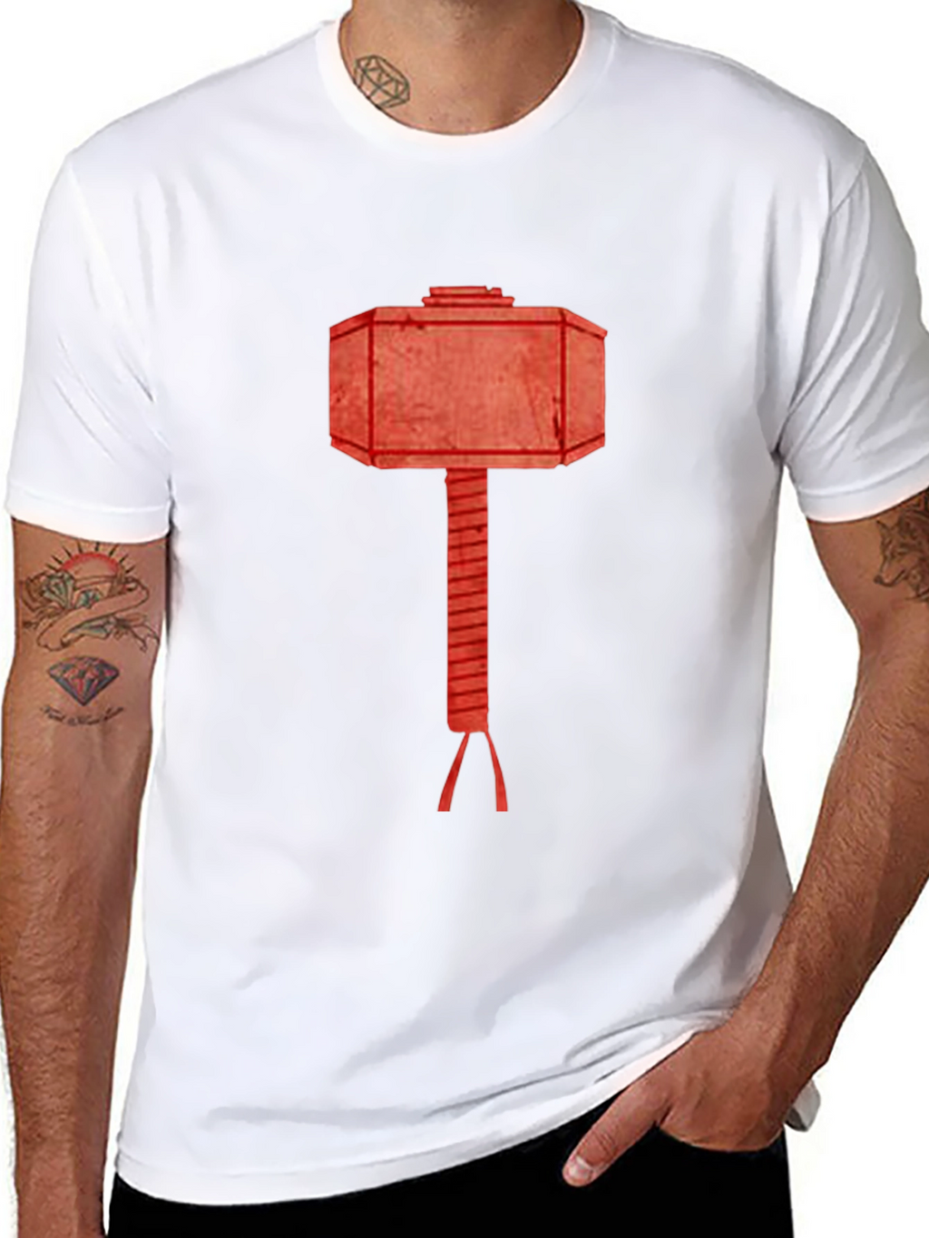 Hammer Graphic Tee - Black Cotton T-Shirt
