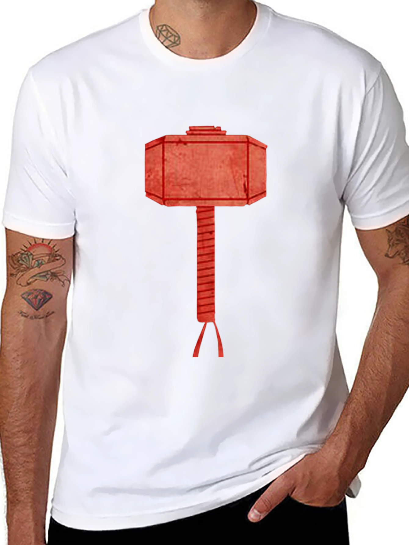 Hammer Graphic Tee - Black Cotton T-Shirt