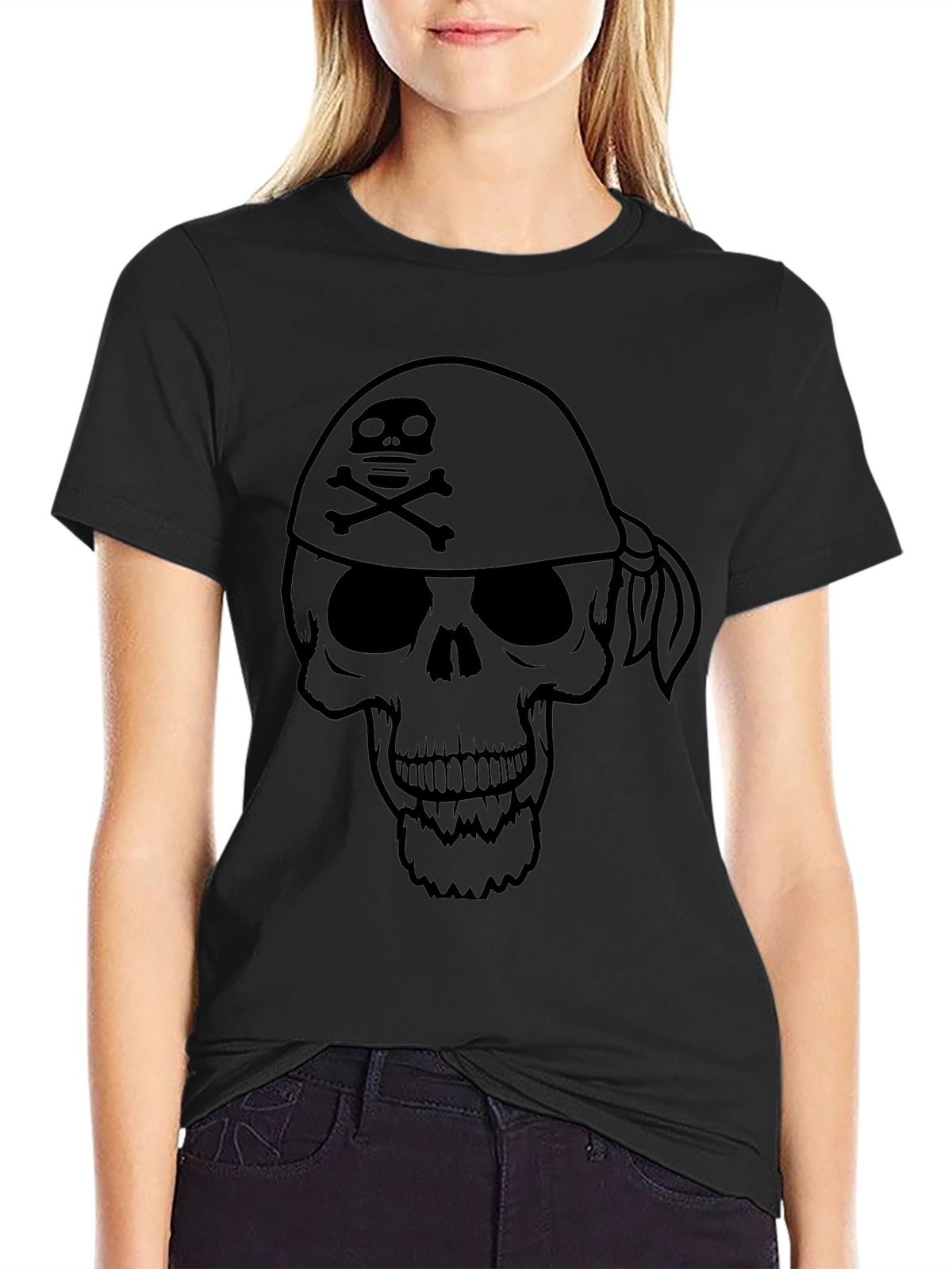 Skull & Crossbones Bandana T-Shirt - Pirate Style