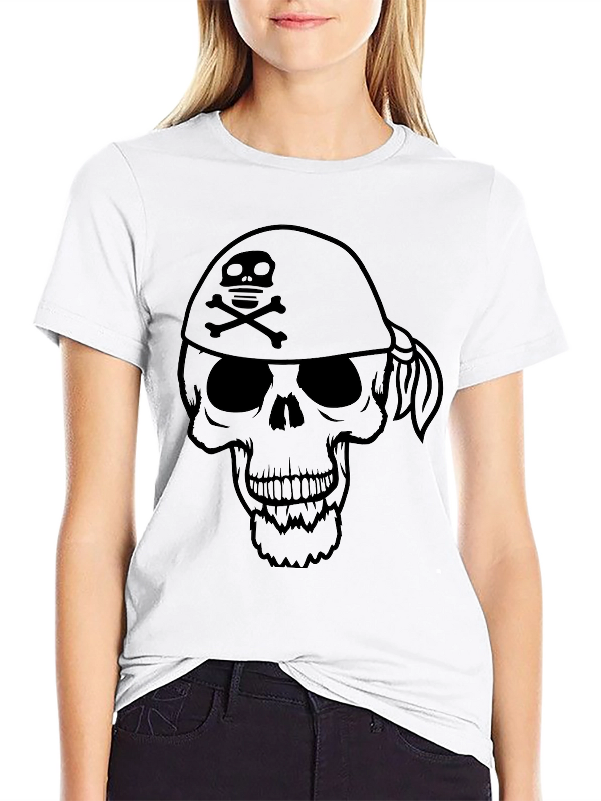 Skull & Crossbones Bandana T-Shirt - Pirate Style