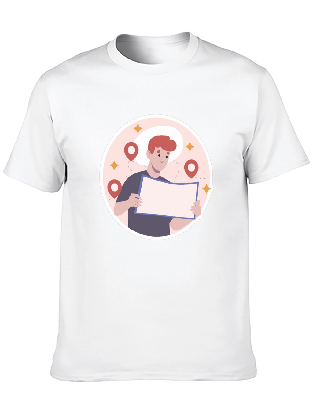 Black Graphic T-Shirt - Lost Traveler Design