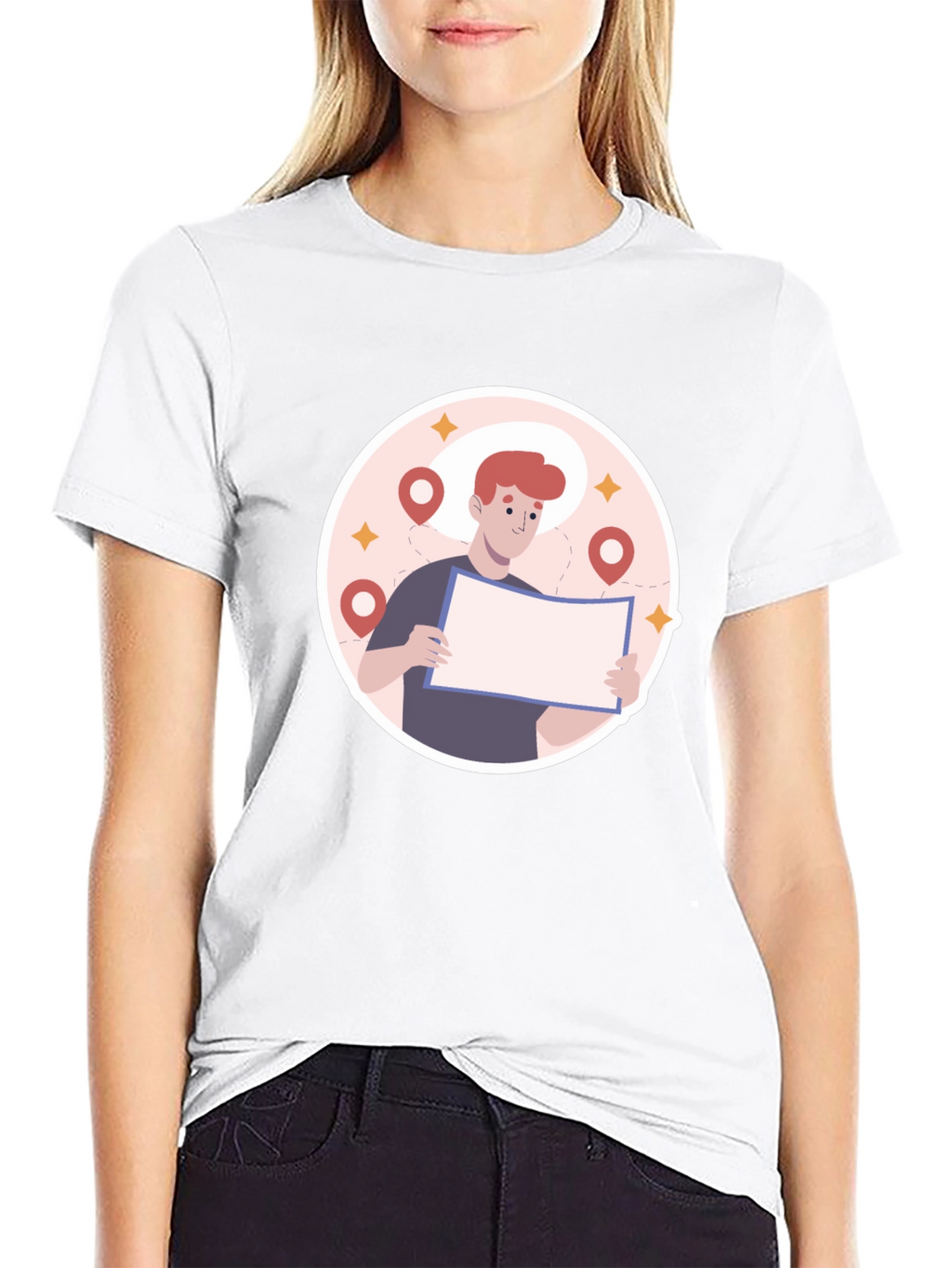 Black Graphic T-Shirt - Lost Traveler Design