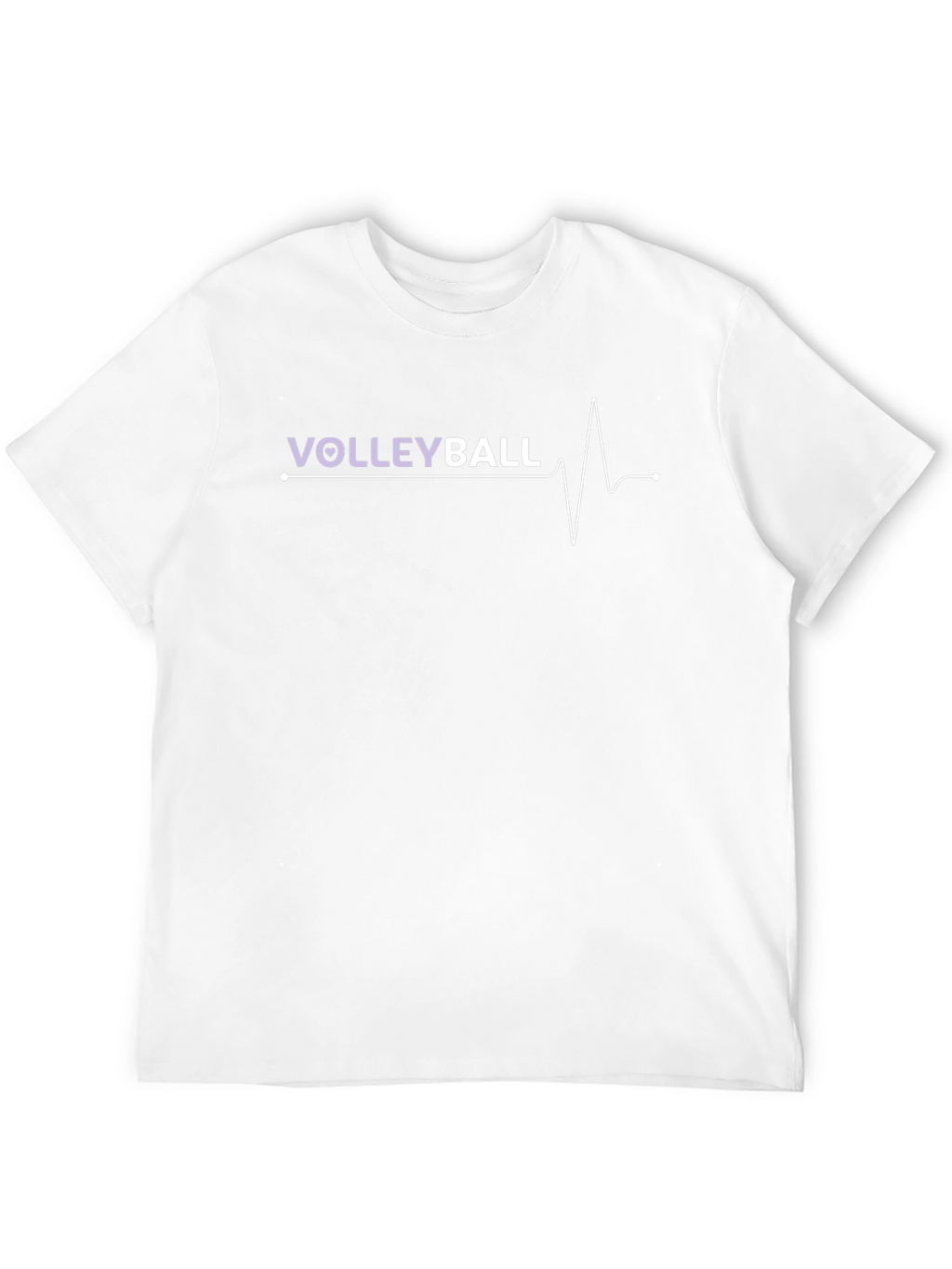 Volleyball Heartbeat Graphic T-Shirt - Sporty & Stylish