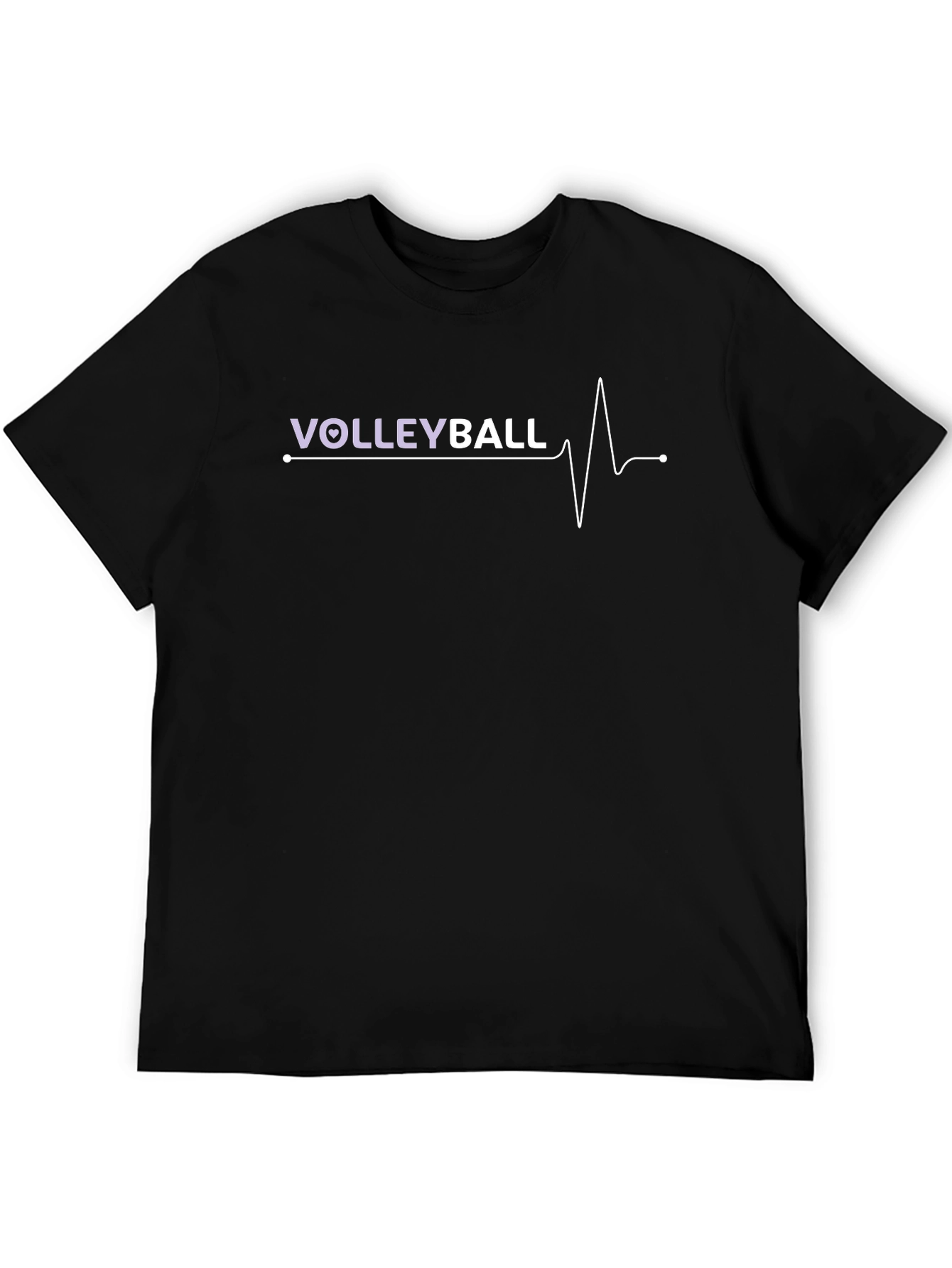 Volleyball Heartbeat Graphic T-Shirt - Sporty & Stylish