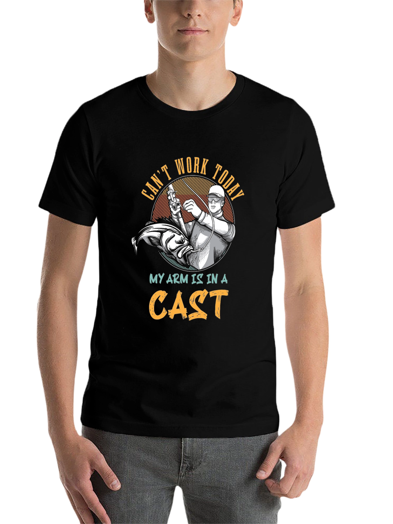 Funny Fishing T-Shirt: Cant Work Today