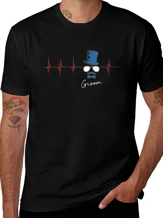 Groom Heartbeat Graphic T-Shirt