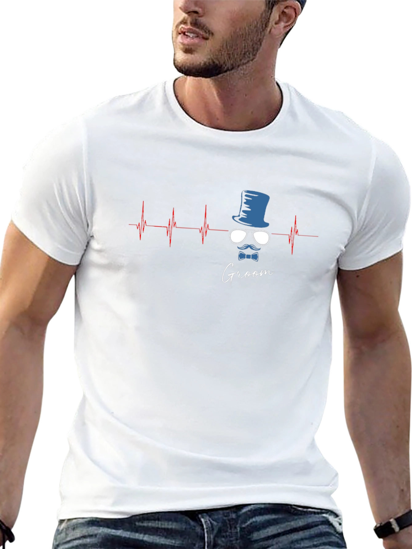Groom Heartbeat Graphic T-Shirt