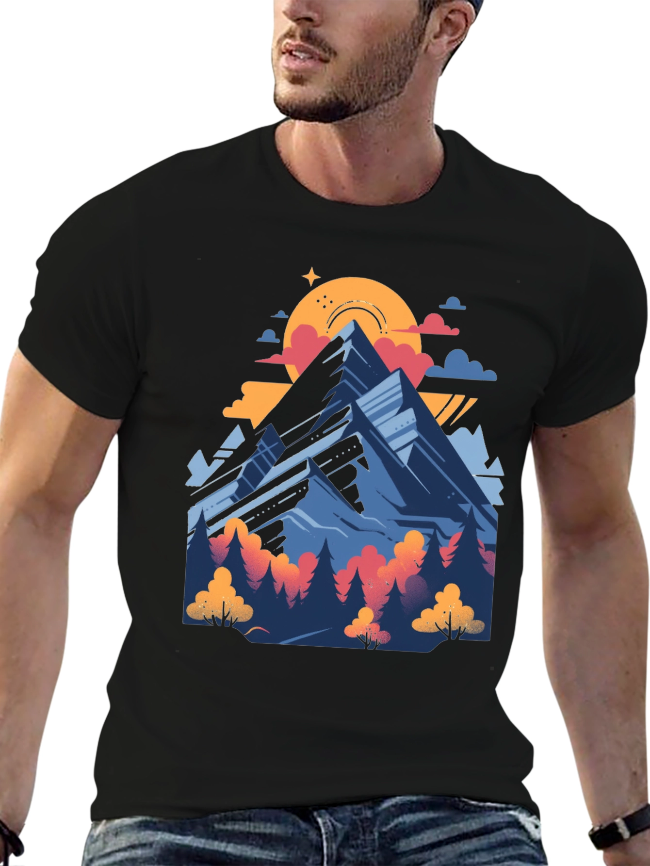 Mountain Graphic Tee - Nature Adventure Shirt