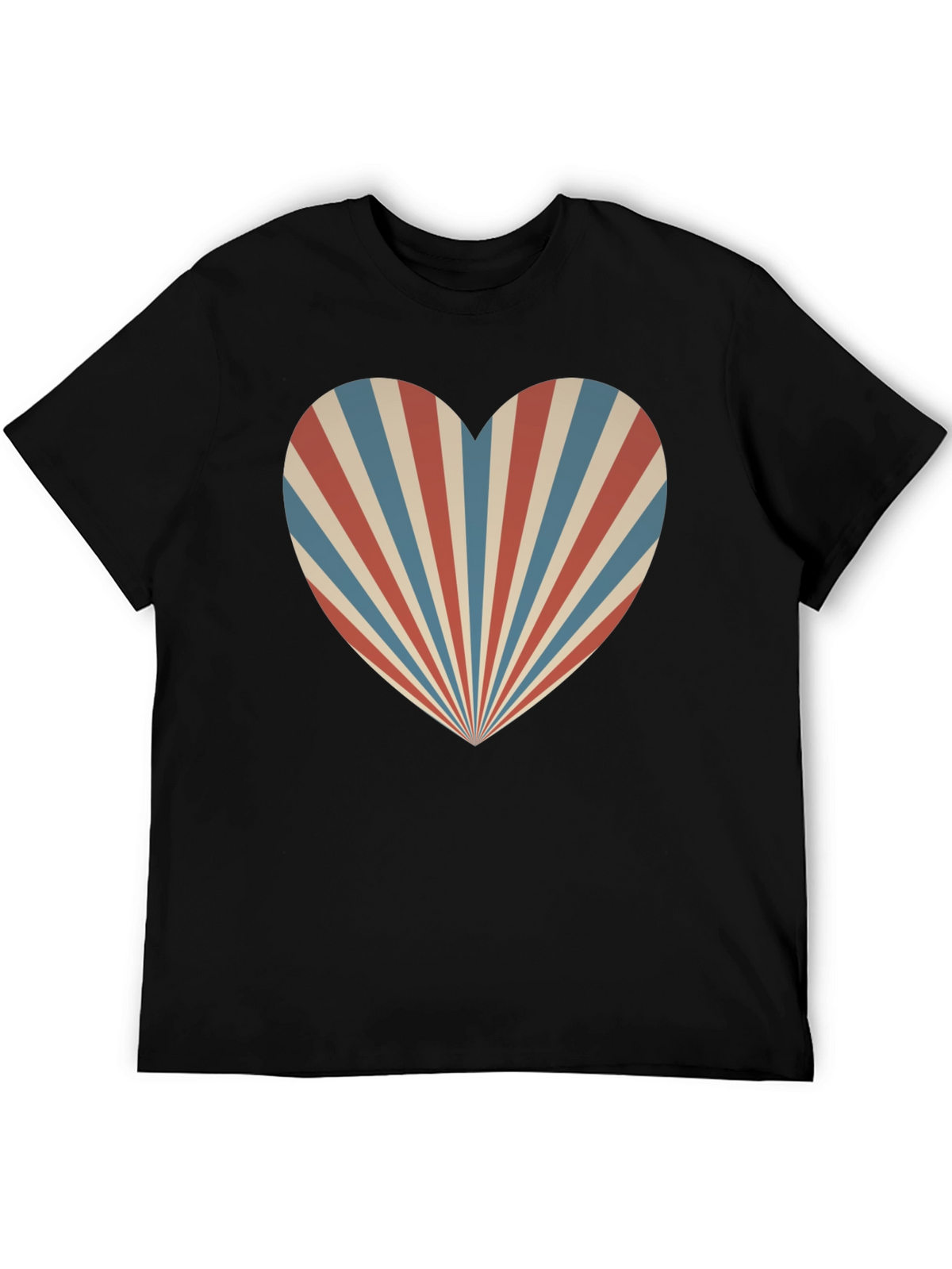 Retro Heart Ray Graphic Tee - Stylish Comfort