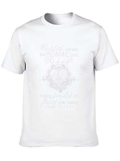 Nurses Beginning and End of Life Black T-Shirt