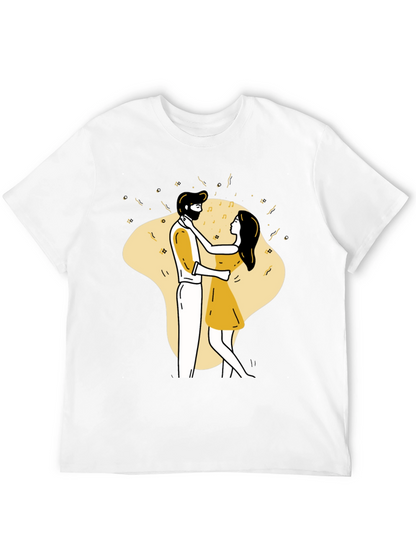 Dancing Couple Graphic Tee - Black Unisex T-Shirt