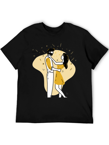 Dancing Couple Graphic Tee - Black Unisex T-Shirt