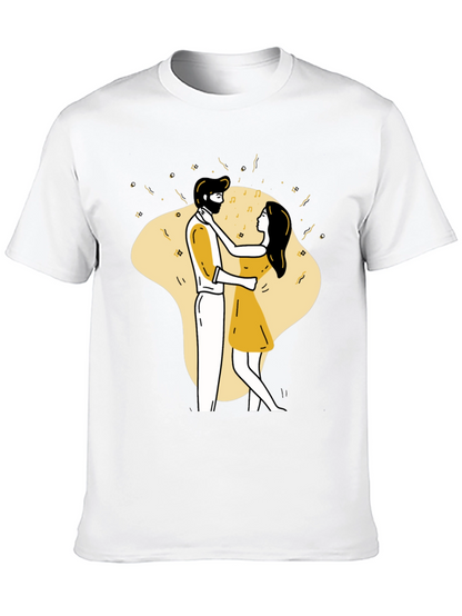 Dancing Couple Graphic Tee - Black Unisex T-Shirt