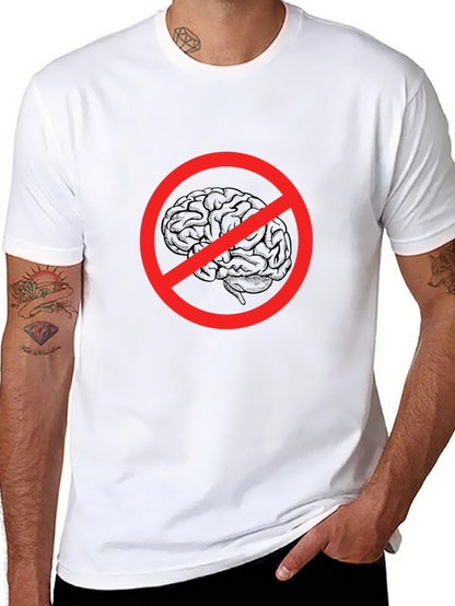 No Brainer Graphic Tee - Funny Novelty T-Shirt