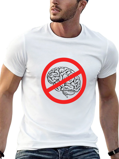 No Brainer Graphic Tee - Funny Novelty T-Shirt